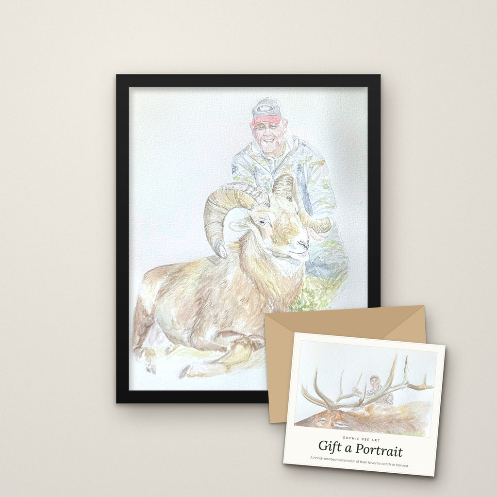 Gift a Portrait: Custom Watercolor Gift Card