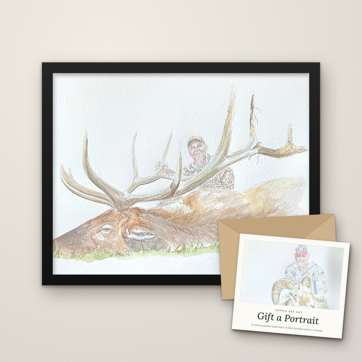 Gift a Portrait: Custom Watercolor Gift Card