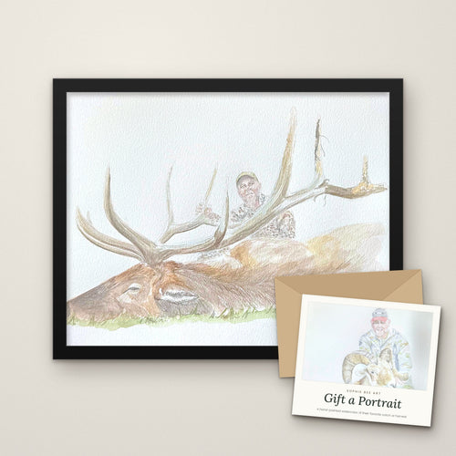 Gift a Portrait: Custom Watercolor Gift Card