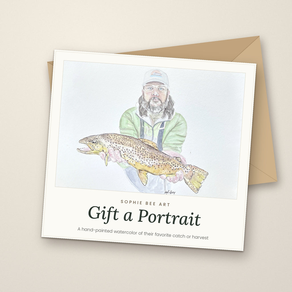 Gift a Portrait: Custom Watercolor Gift Card