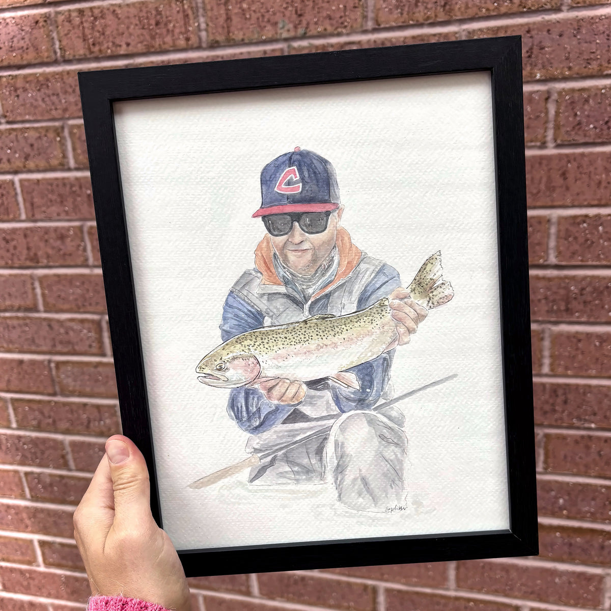 Custom Watercolor Trophy Fish Portrait